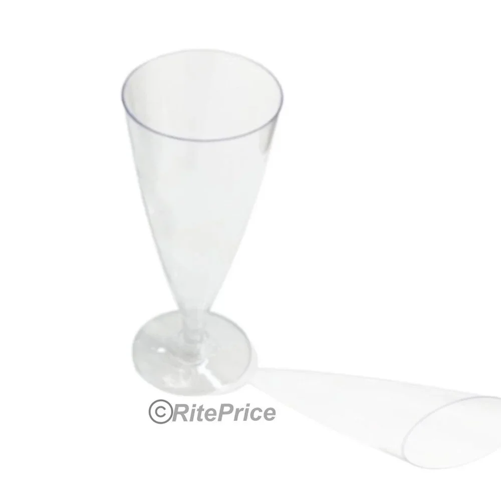 18 Pcs Champagne Flutes Disposable Clear Plastic Wine Glasses Party (3 Pack)-New
